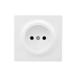 Розетка 1-на накладная б/с белый 752-0200-121B LETO Lezard