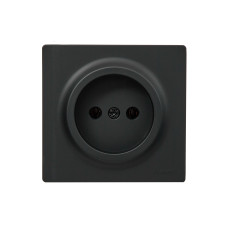 Розетка 1-на б/с черная 752-4200-121B LETO Lezard