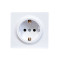 Розетка 1-я с/с белый 752-0200-122B LETO Lezard