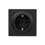 Розетка 1-канальная с/без черного цвета 752-4200-122B LETO Lezard