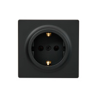 Розетка 1-канальная с/без черного цвета 752-4200-122B LETO Lezard