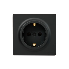 Розетка 1-канальная с/без черного цвета 752-4200-122B LETO Lezard