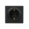 Розетка 1-канальная с/без черного цвета 752-4200-122B LETO Lezard