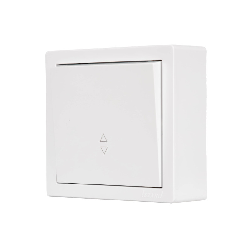 Выключатель 1-й накладной проходной белый 752-0200-105 LETO Lezard