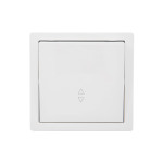 Выключатель 1-й накладной проходной белый 752-0200-105 LETO Lezard