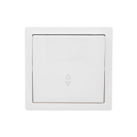 Выключатель 1-й накладной проходной белый 752-0200-105 LETO Lezard