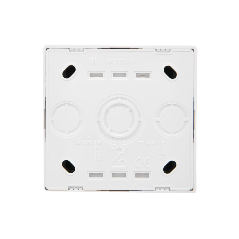 Выключатель 2-й накладной белый 752-0200-101 LETO Lezard