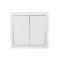 Выключатель 2-й накладной белый 752-0200-101 LETO Lezard