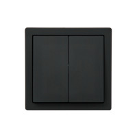 Выключатель 2-й черный 752-4200-101 LETO Lezard