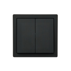 Выключатель 2-й черный 752-4200-101 LETO Lezard