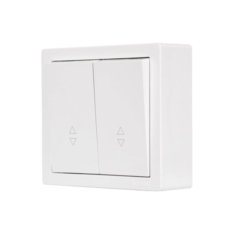 Выключатель 2-ой проходной белый 752-0200-106 LETO Lezard
