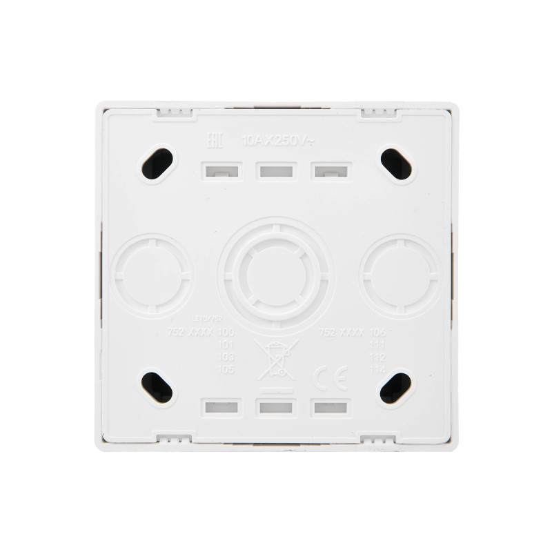 Выключатель 2-ой проходной белый 752-0200-106 LETO Lezard