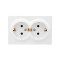 Розетка 2-я накладная с/с закрытый корпус белый 752-0200-127B LETO Lezard
