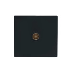 Розетка ТВ прохідна накладна чорний 752-4200-129 LETO Lezard