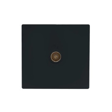 Розетка ТВ проходная накладная черный 752-4200-129 LETO Lezard