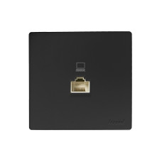 Розетка компьютерная накладная черный 752-4200-139 LETO Lezard