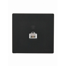 Розетка телефонная накладная евро черный 752-4200-137 LETO Lezard