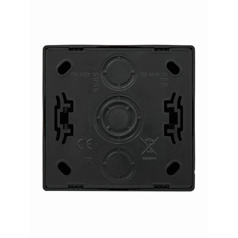 Розетка телефонная накладная евро черный 752-4200-137 LETO Lezard