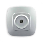 Розетка ТВ серебро ELA Horoz Electric (112-007-0009-020)