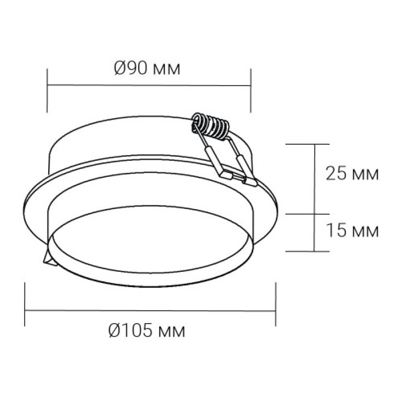 Встраиваемый точечный светильник Ardero DL2817 под лампу черный 80661