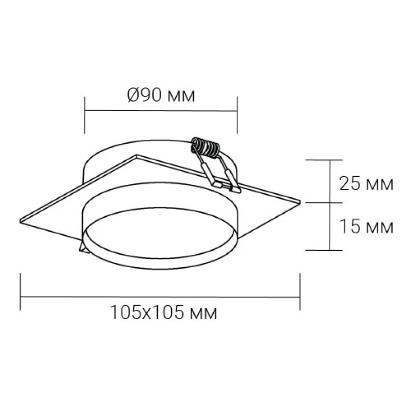 Встраиваемый точечный светильник Ardero DL2818 под лампу черный 80663
