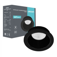 Встраиваемый точечный светильник Ledcoin DL0390 под лампу черный (80657)