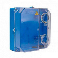 Коробка под трехфазный счетчик КДЕ-У ударопрочная синяя (мелка)