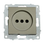 Розетка одинарная б/з OVIVO Grano антрацит (600-000313-215)