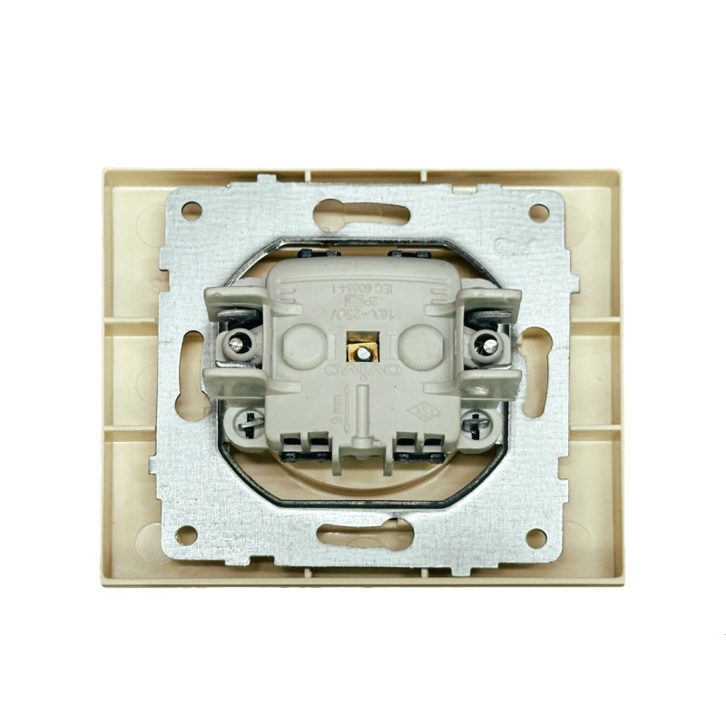 Розетка одинарная б/з OVIVO Grano крем (400-020300-215)