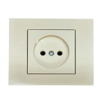 Розетка одинарная б/з OVIVO Grano крем (400-020300-215)