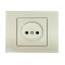 Розетка одинарная б/з OVIVO Grano крем (400-020300-215)