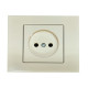 Розетка одинарная б/з OVIVO Grano крем (400-020300-215)