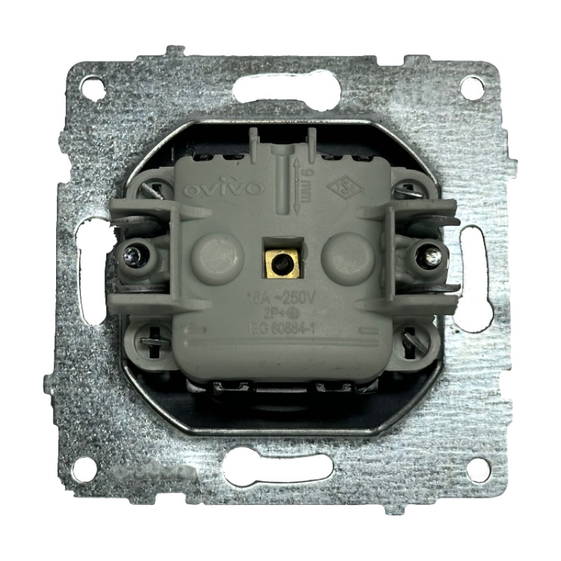 Розетка одинарна б/з OVIVO Grano моко (600-000319-215)