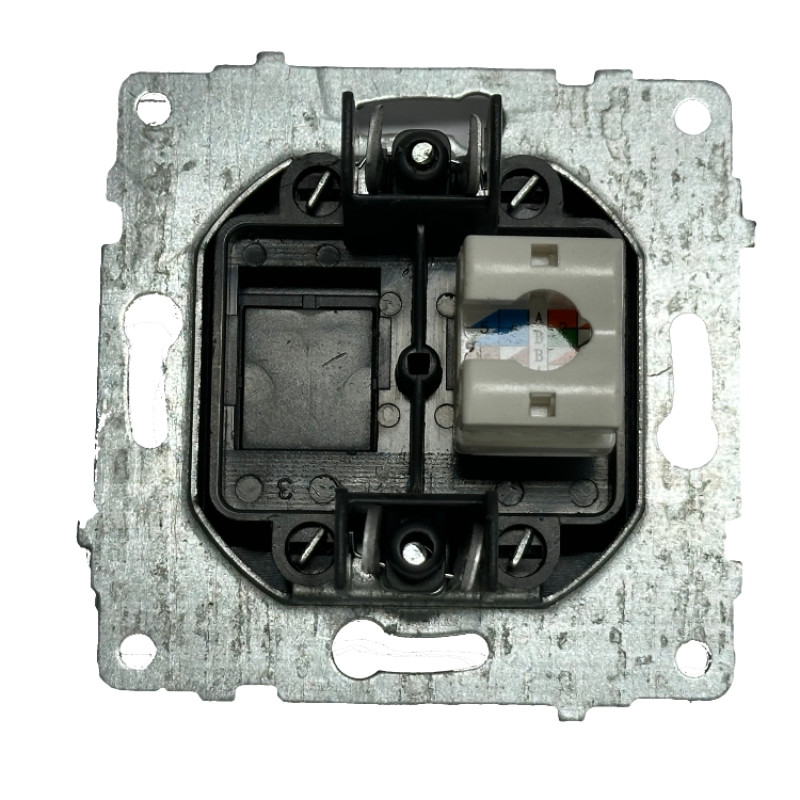 Розетка одинарная компьютерная RJ-45 OVIVO Grano антрацит (600-000313-229)