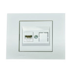 Розетка одинарная компьютерная RJ-45 OVIVO Grano белый (400-010300-229)