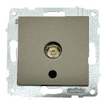 Розетка проходная телевизионная OVIVO Grano антрацит (600-000313-224)