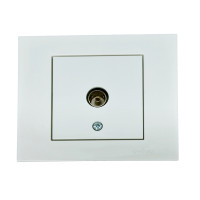 Розетка проходная телевизионная OVIVO Grano белый (400-010300-224)