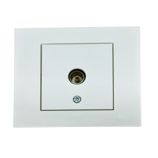 Розетка проходная телевизионная OVIVO Grano белый (400-010300-224)