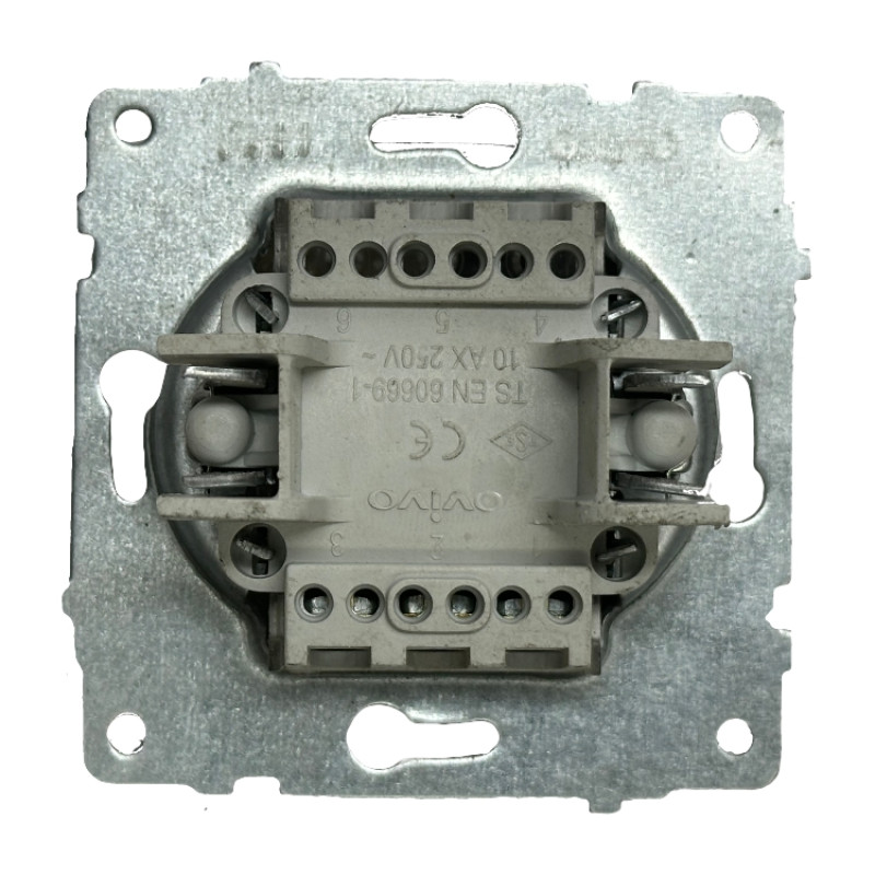 Вимикач двоклавішний OVIVO Grano антрацит (600-000213-202)