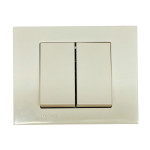 Выключатель двухклавишный OVIVO Grano крем (400-020200-202)