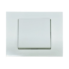Выключатель одноклавишный OVIVO Grano белый (400-010200-200)