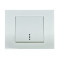 Выключатель одноклавишный с подсветкой OVIVO Grano белый (400-010200-201)