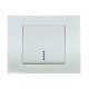 Выключатель одноклавишный с подсветкой OVIVO Grano белый (400-010200-201)
