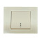 Выключатель одноклавишный с подсветкой OVIVO Grano крем (400-020200-201)