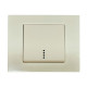 Выключатель одноклавишный с подсветкой OVIVO Grano крем (400-020200-201)