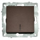 Выключатель одноклавишный с подсветкой OVIVO Grano мокко (600-000219-201)