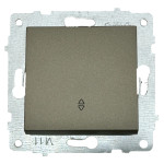 Выключатель проходной одноклавишный OVIVO Grano антрацит (600-000213-209)