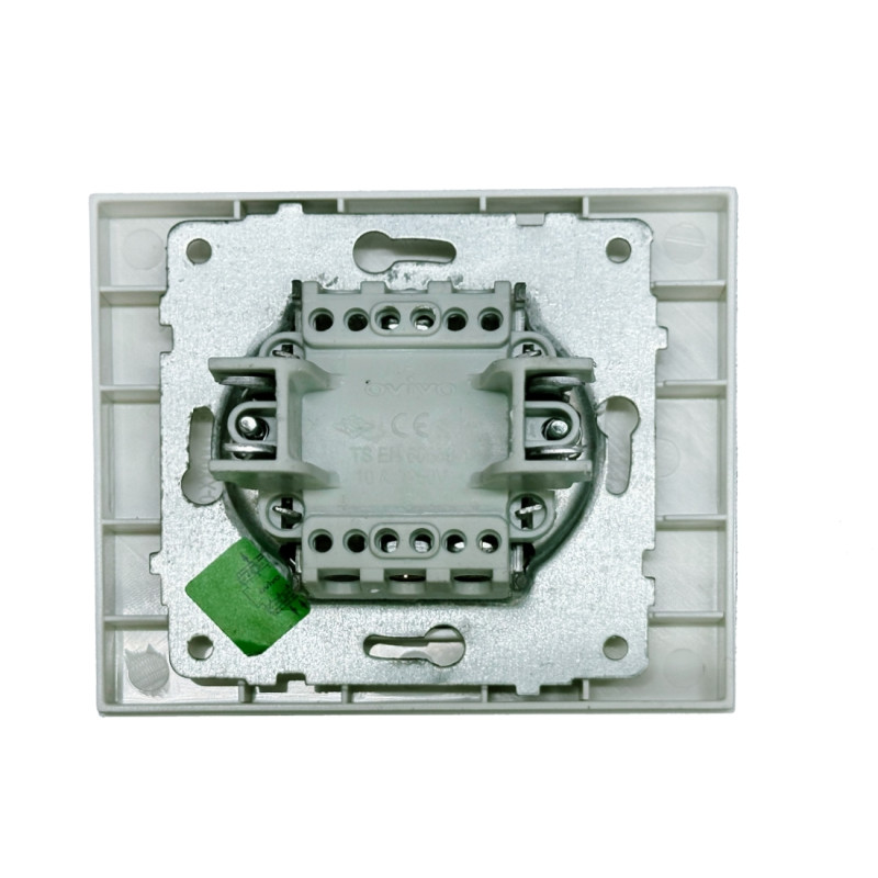 Выключатель проходной одноклавишный OVIVO Grano белый (400-010200-209)