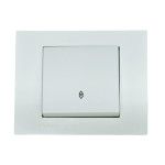 Выключатель проходной одноклавишный OVIVO Grano белый (400-010200-209)