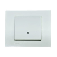 Выключатель проходной одноклавишный OVIVO Grano белый (400-010200-209)